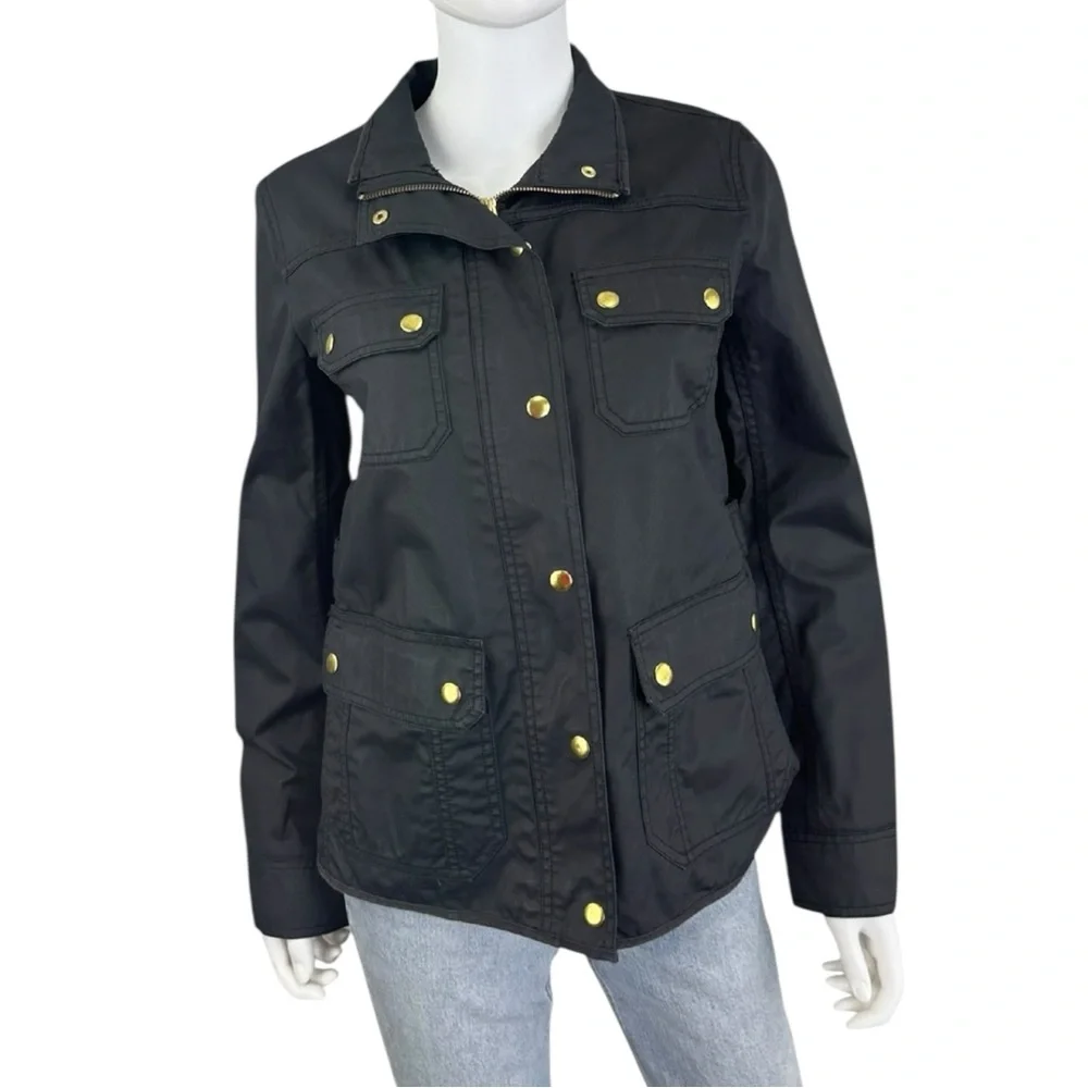 J. Crew Black Field Utility Jacket Size S A0040